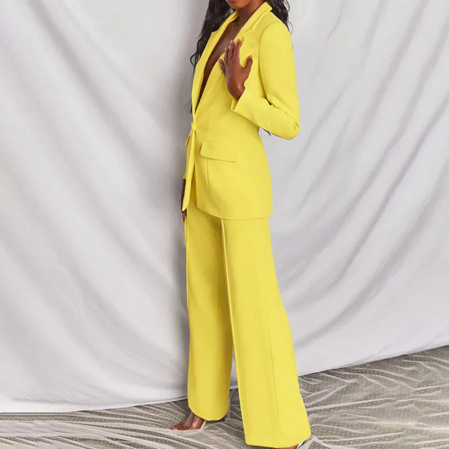 Ensemble de Blazer et Pantalon pour Femmes Chic 8