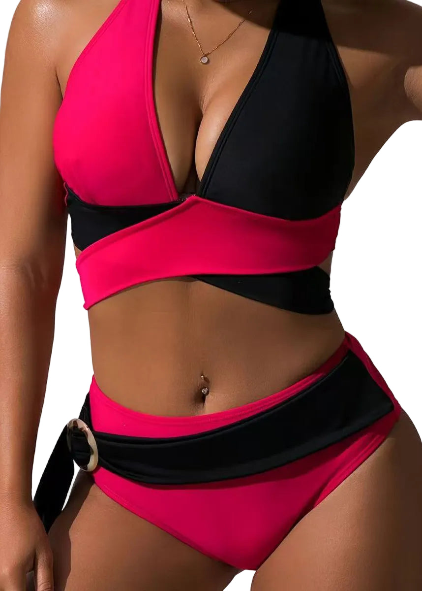 Ensemble de Maillot de Bain Asymétrique Bohème 1