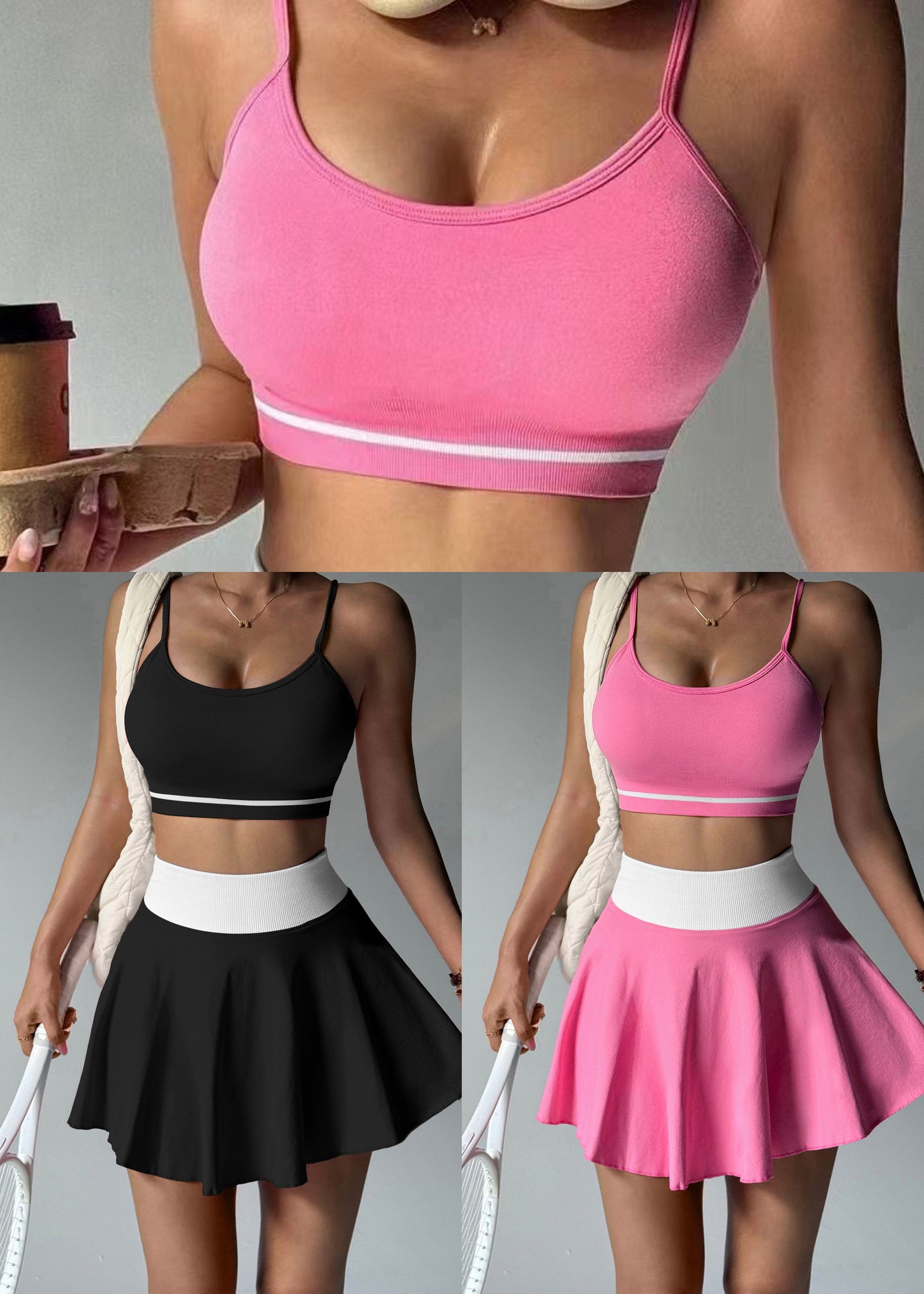 Ensemble de Sport Femme Deux Pièces Confortable 4