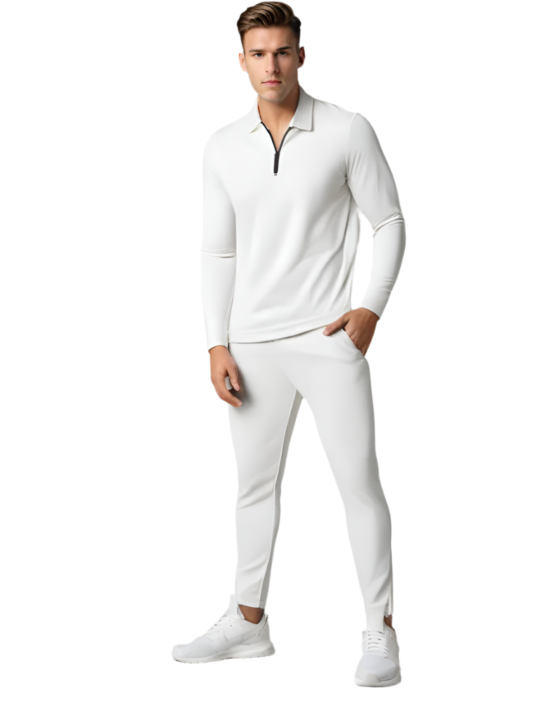 Ensemble de survêtement pour homme à manches longues et fermeture éclair 0