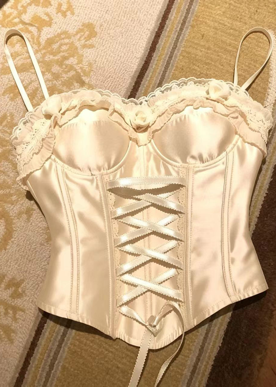 Ensemble deux pièces femme style bohème à lacets patchwork 4