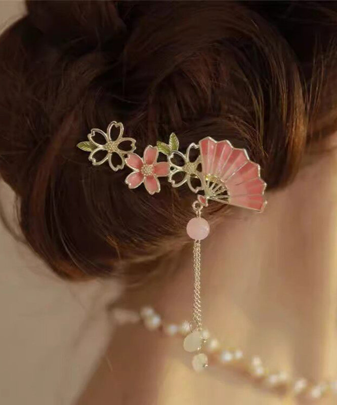 Épingle à cheveux femme style éventail floral délicat 1