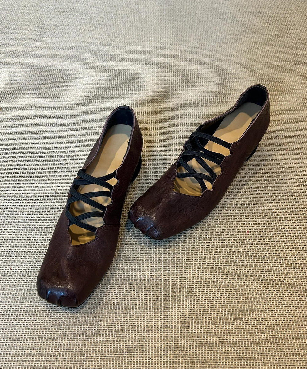Escarpin Femme Chic et Confortable à Brides Croisées avec Talons Compensés 1