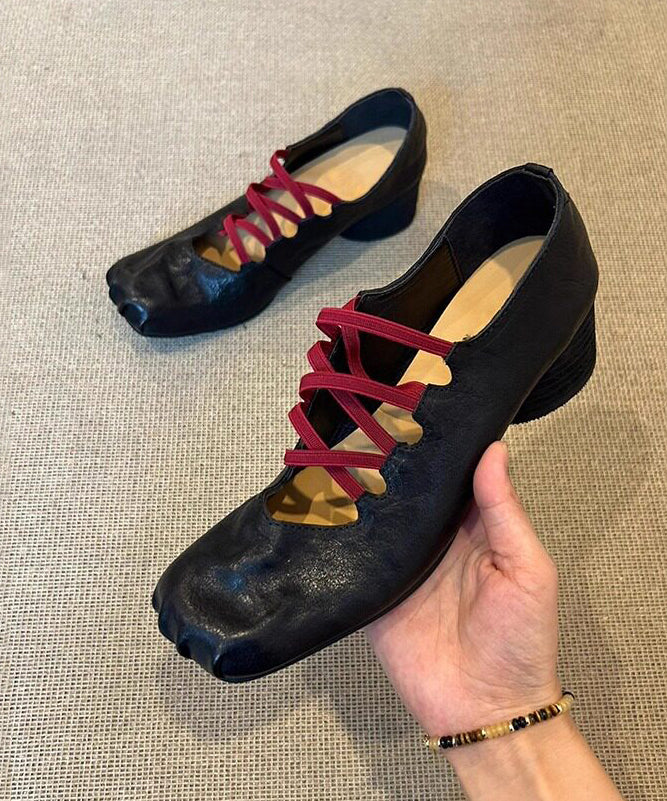 Escarpin Femme Chic et Confortable à Brides Croisées avec Talons Compensés 2