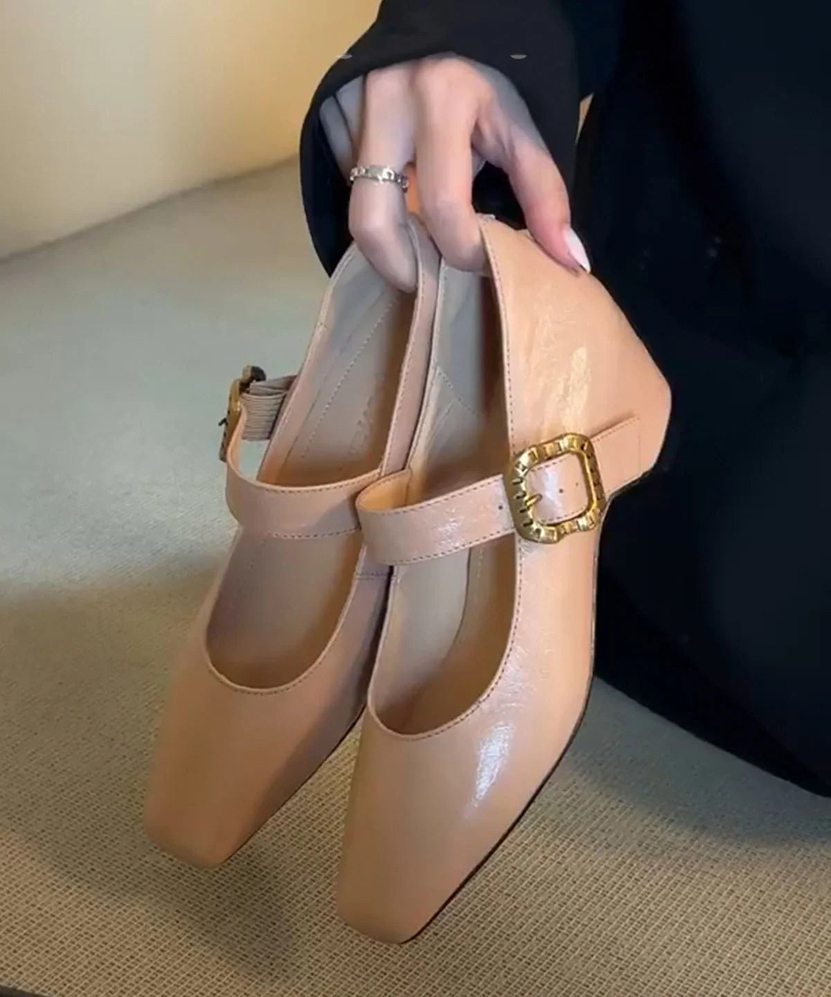 Escarpins Femme Talons Hauts Épais Style Classique 4