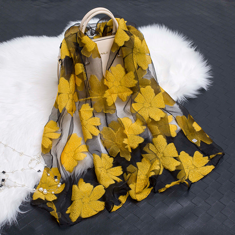 Foulard Femme Floral Léger pour Toutes Occasions 15