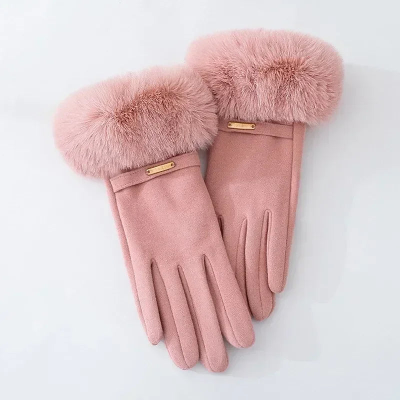 Gants Femme Chic Avec Revers En Fourrure 4