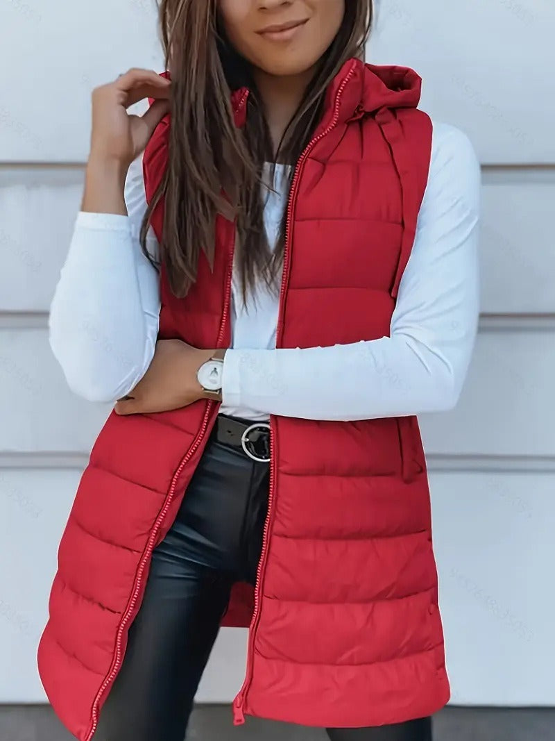 Gilet Long à Capuche pour Femme 6