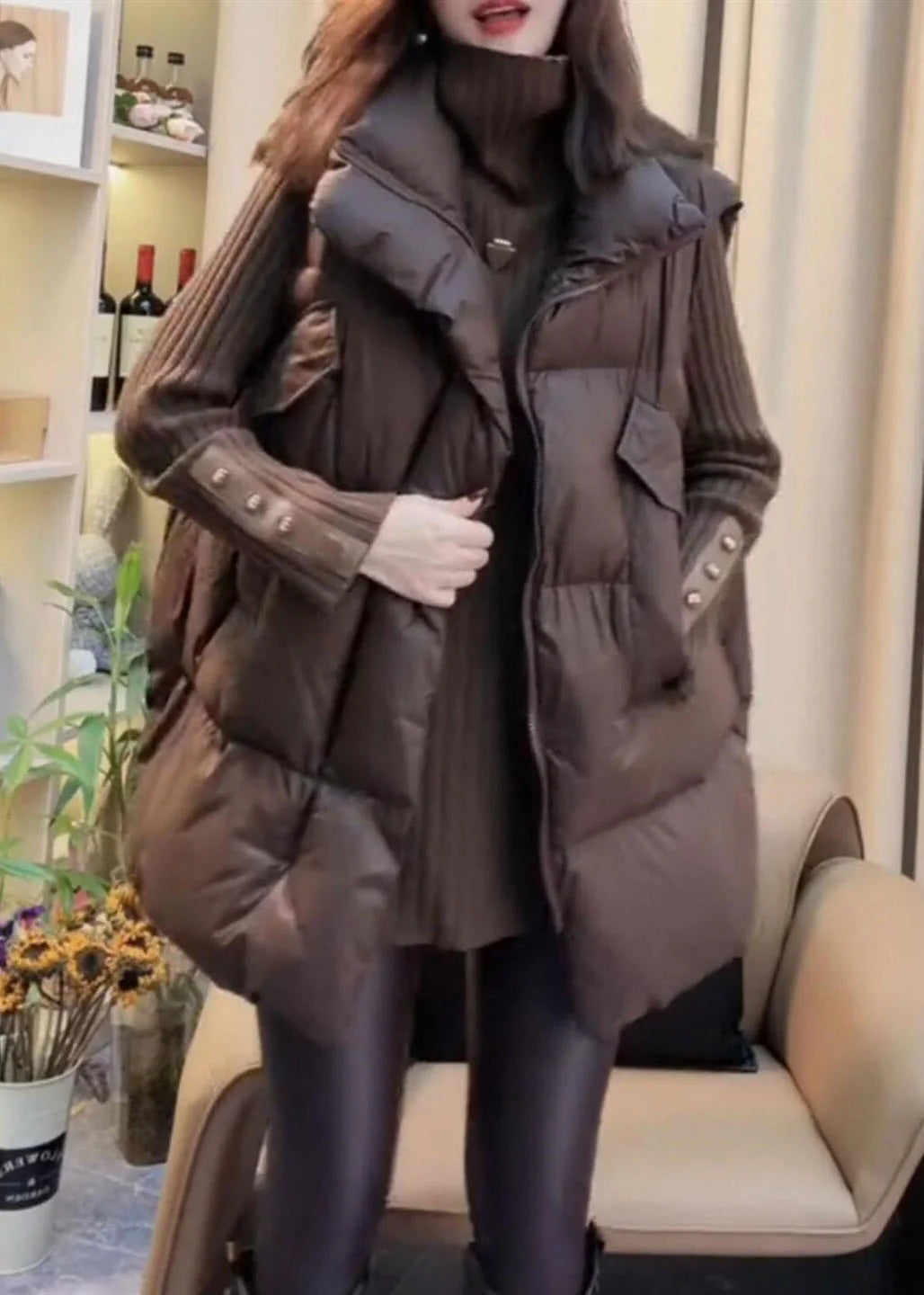 Gilet d'hiver ample pour homme style décontracté 0
