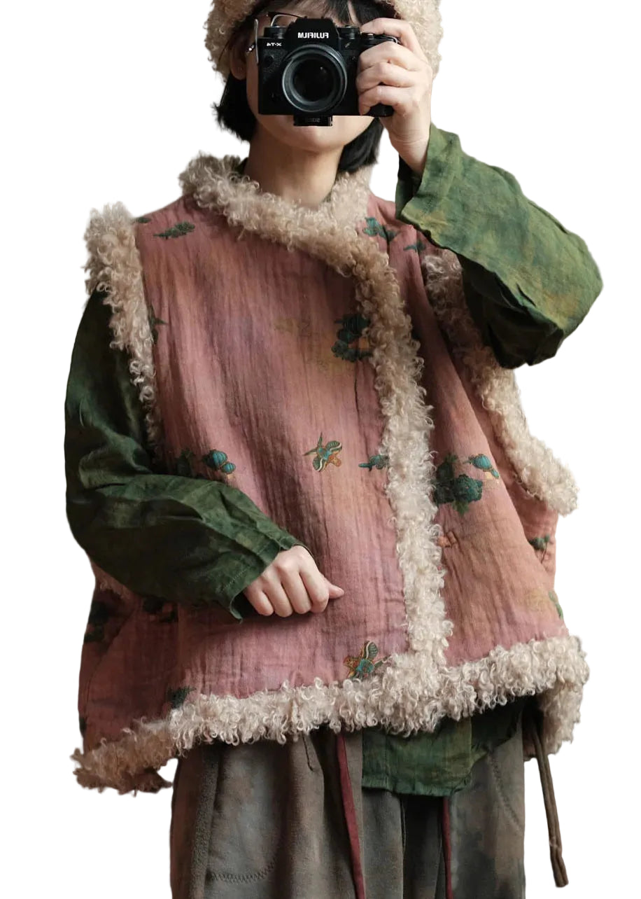 Gilet d'hiver femme style bohème patchwork 0