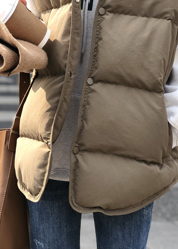 Gilet sans manches d'hiver pour femmes en khaki 3