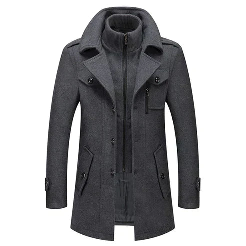 Manteau Hiver Homme Élégant Polyester Coupe Moderne 1