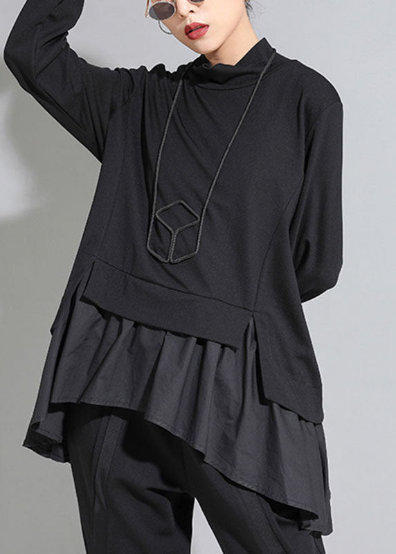 Haut Femme Bohème Asymétrique à Volants 2