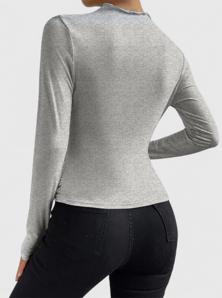 Haut Femme Chic avec Col Montant 1