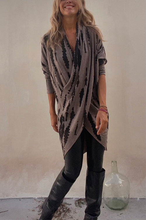 Haut Femme Croisé à Manches Longues Tendance 1