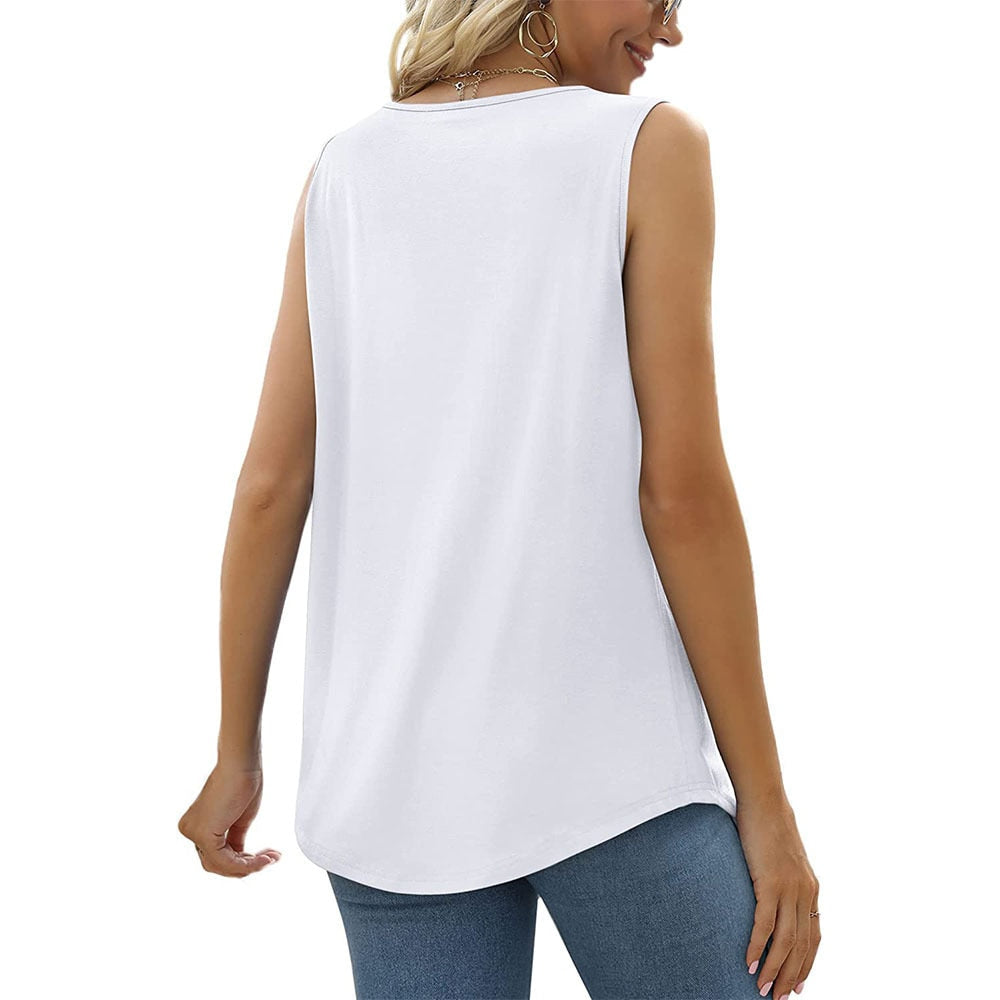 Haut Femme Sans Manches Coton Style Polyvalent 8
