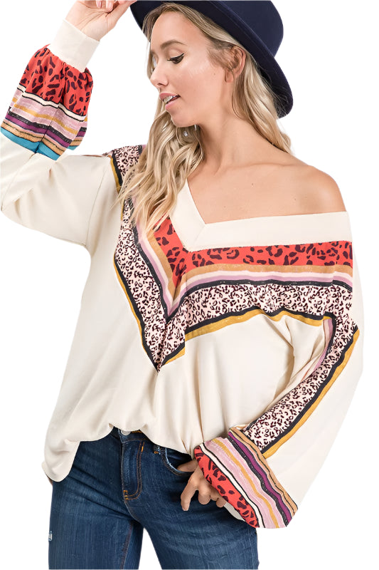 Haut à Manches Bouffantes pour Femme en Viscose 0