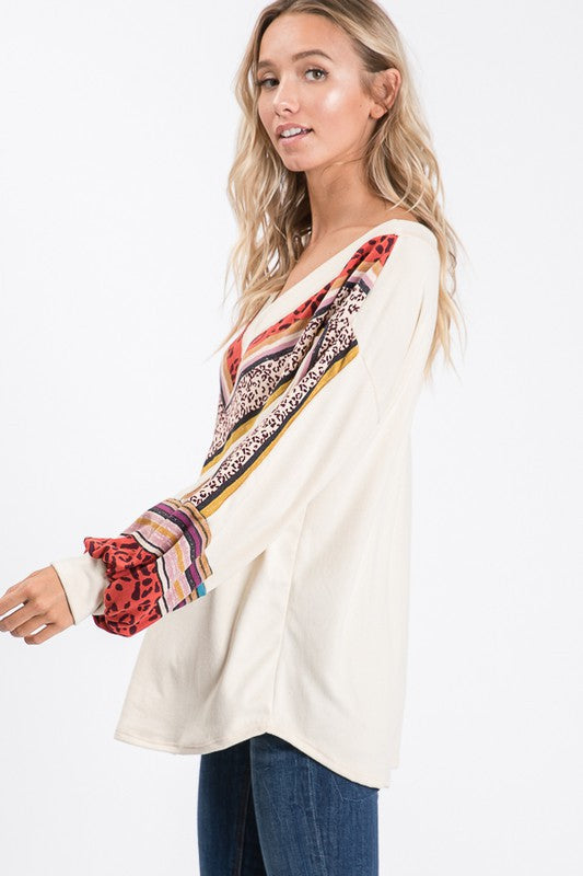 Haut à Manches Bouffantes pour Femme en Viscose 1