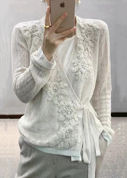 Haut en Tricot à Lacets pour Femme Style Automnal 1