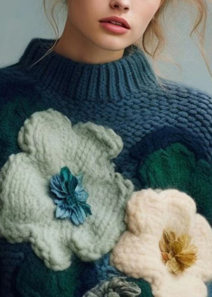 Haut en tricot à col roulé pour femmes 2