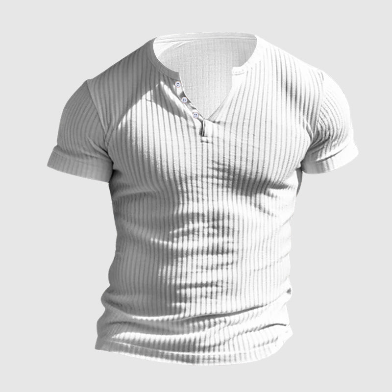 Homme T-shirt Henley Urbain 8