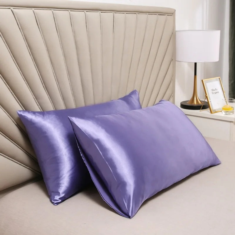 Housse de Coussin en Soie Hypoallergénique Unisexe