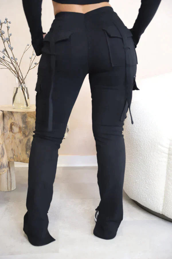 Pantalon Sportif Femme Confortable Mélange de Coton Élastique 4