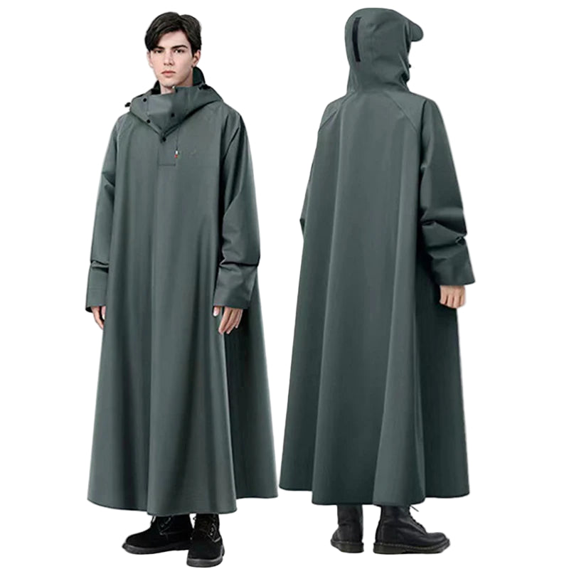 Imperméable Unisexe Long en Oxford avec Capuche 6