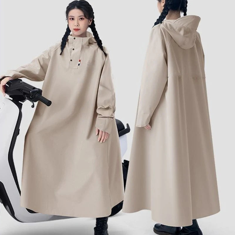 Imperméable Unisexe Long en Oxford avec Capuche 9