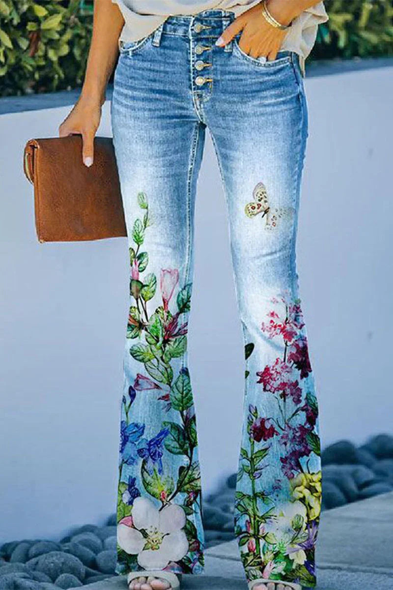 Jean Femme Détail Floral Regular Fit 4