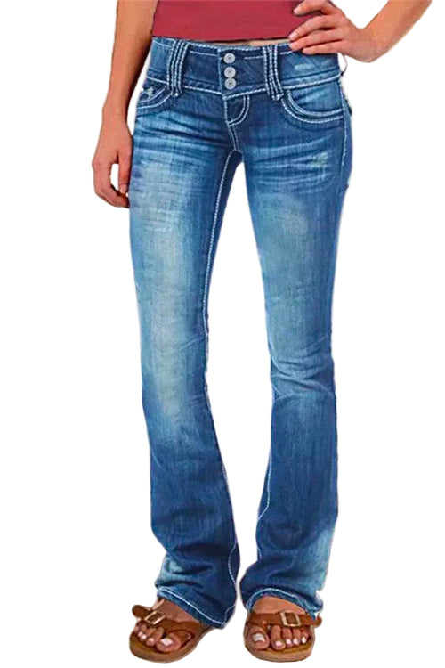 Jean Femme à Bas Cloche avec Poches 0