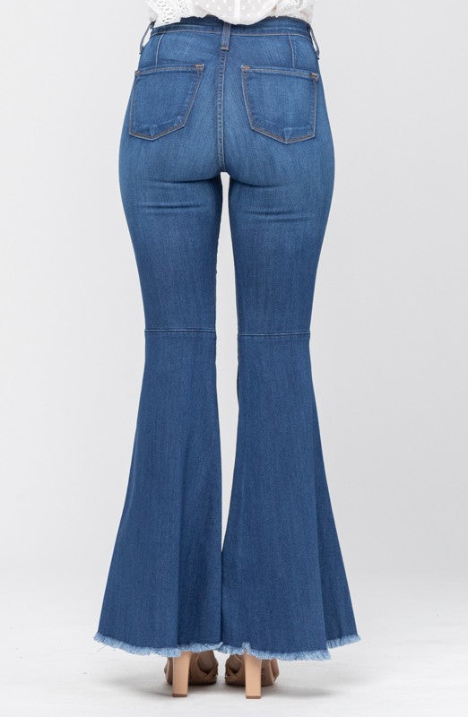 Jeans Femme Taille Haute Évasés Bleu 5