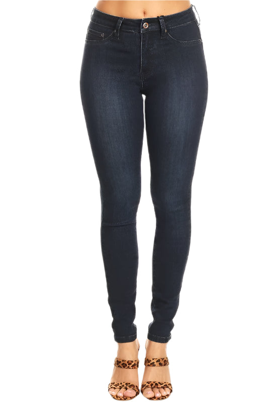 Jeans Skinny Taille Haute Femme Denim Indigo 0