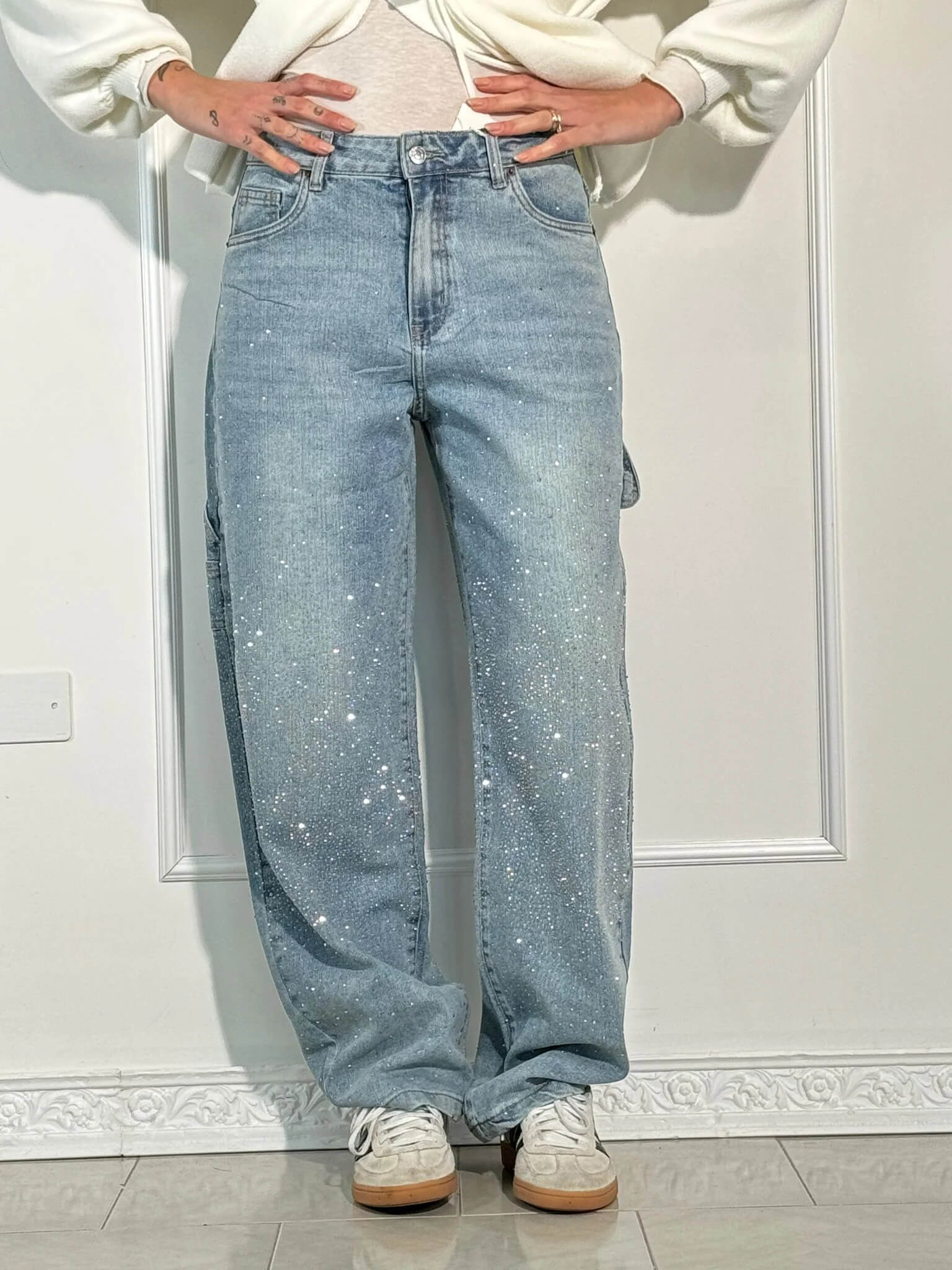 Jeans pour Femmes avec Détails Pailletés 9