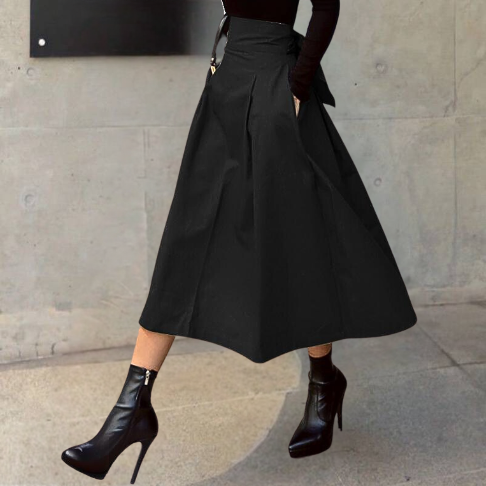 Jupe Longue Femme Taille Haute Chic Automne 3