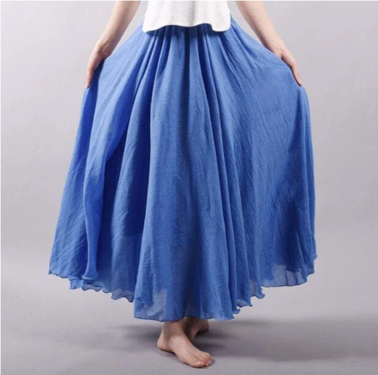Jupe Maxi Plissée Femme Moderne 5