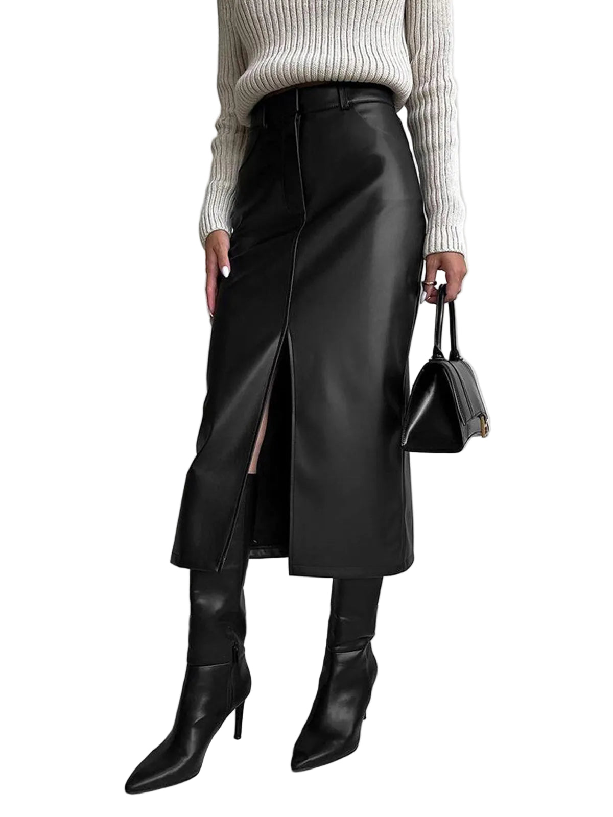 Jupe Midi Fendue pour Femme Printemps 0