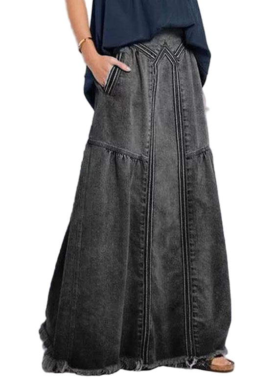 Jupe en Jean Femme Taille Élastique Détachée 0