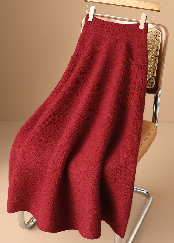 Jupe en Tricot Ajustée avec Poches 3