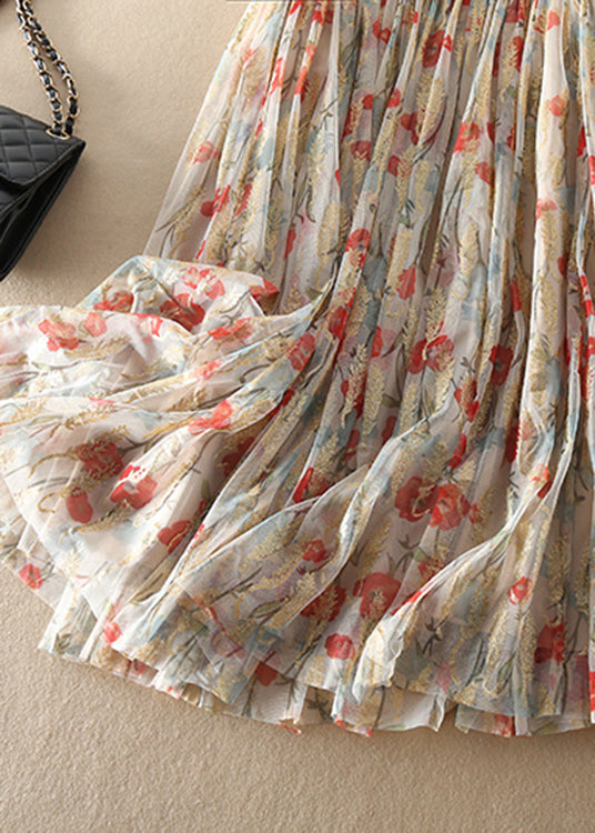 Jupe en Tulle Imprimée Ajustée avec Fermeture Éclair pour Femme 3