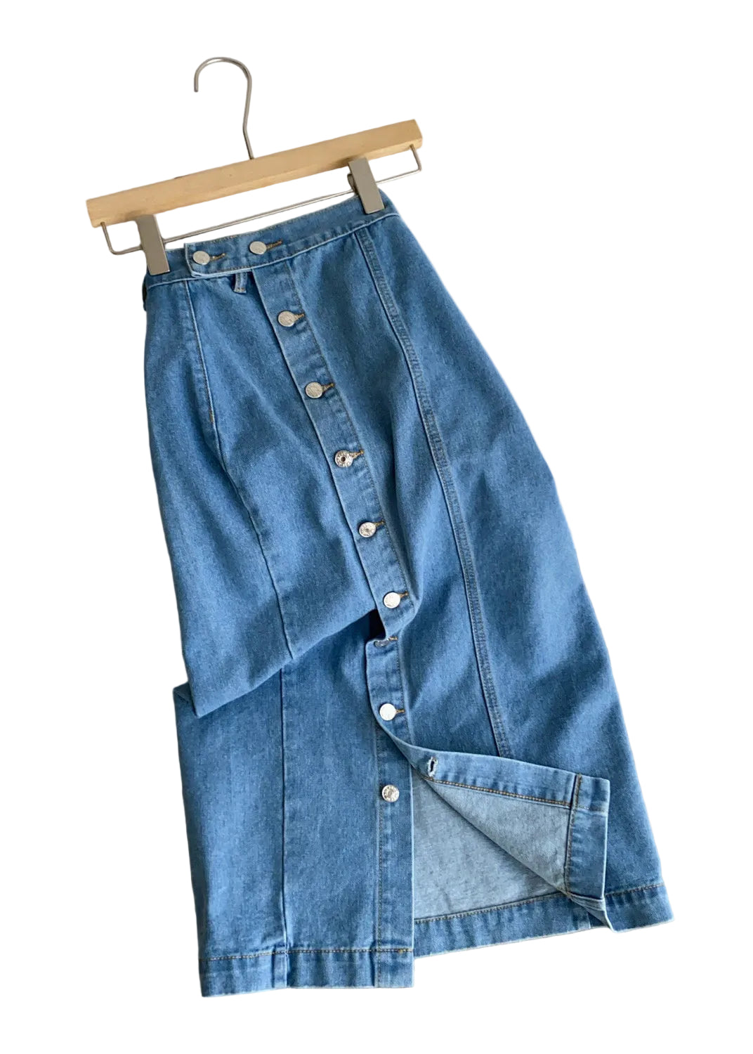 Jupe en jean femme style boutonnée enveloppée 0