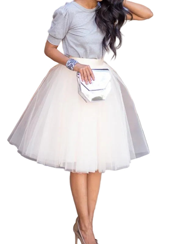 Jupe en tulle Drapée pour Femme 0