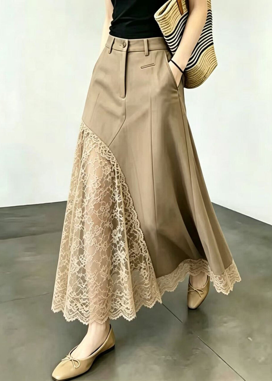 Jupe femme taille haute patchwork moderne 3