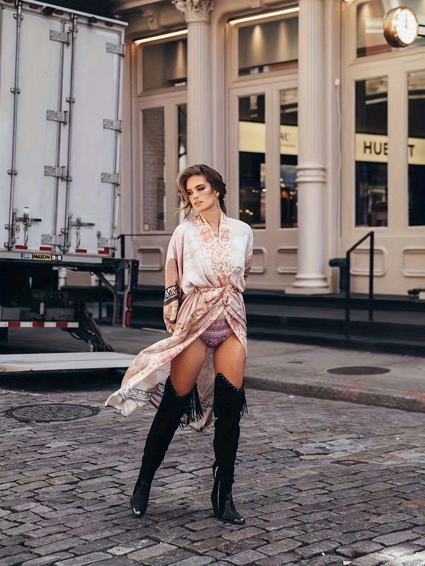 Kimono Plage Femme Imprimé Floral Léger Long 6