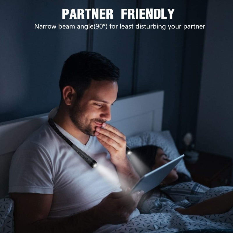Lampe de Lecture Flexible LED pour le Cou - Lampe de Lecture au Lit avec Luminosité Réglable 3