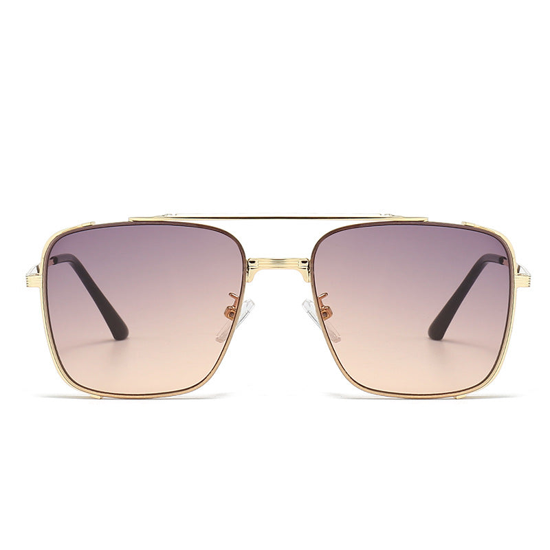 Lunette de Soleil Femme Carrée avec Monture Métallique Moderne 2