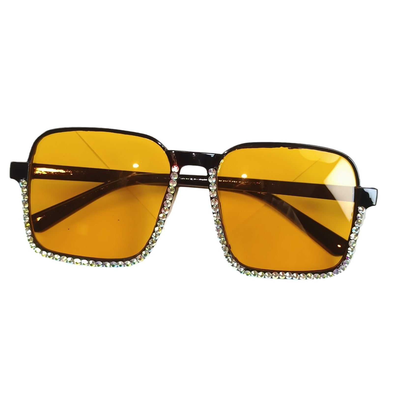 Lunette de Soleil Femme Glamour avec Strass Étincelants et Protection UV400 5