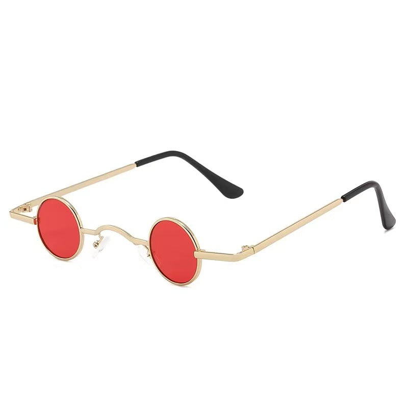 Lunette de Soleil Femme Ronde Vintage avec Montures Fines 2
