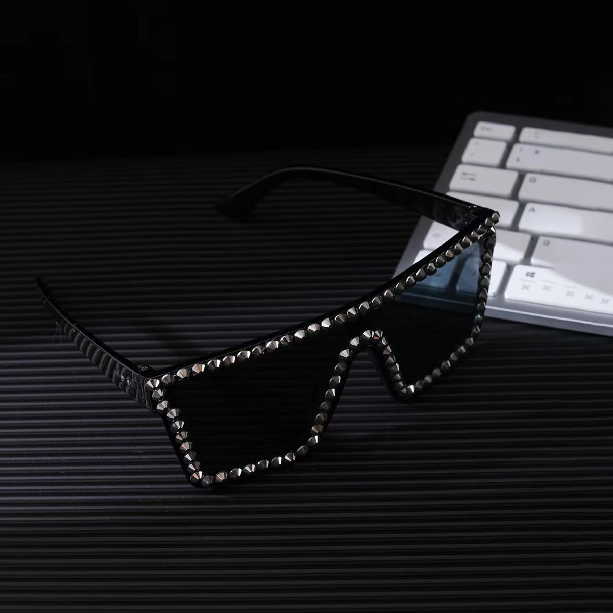 Lunette de Soleil Femme Surdimensionnée Rectangulaire Moderne 4