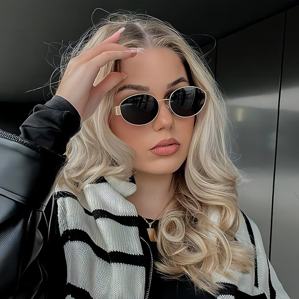 Lunettes de Soleil Femme Ovales Design Élégant 2